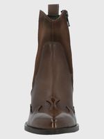 Botin Italiano Cuero Cassaandra Café