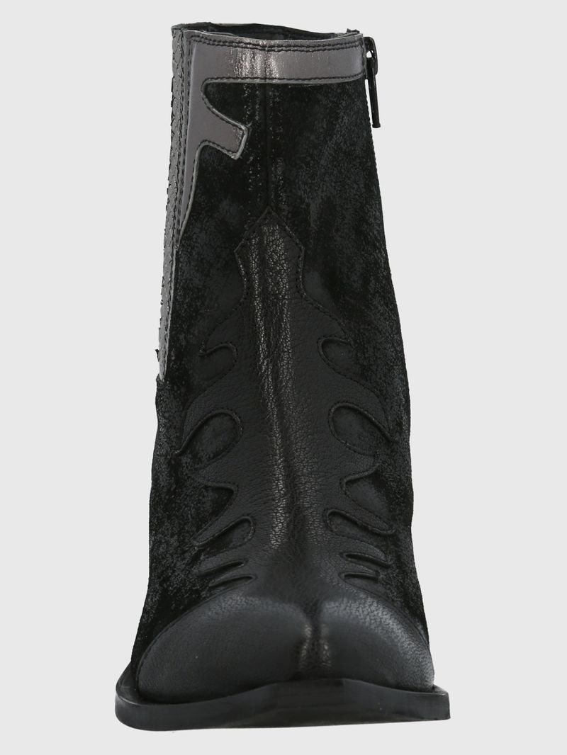 Botin Cuero Runn Negro