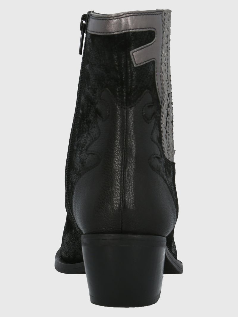 Botin Cuero Runn Negro