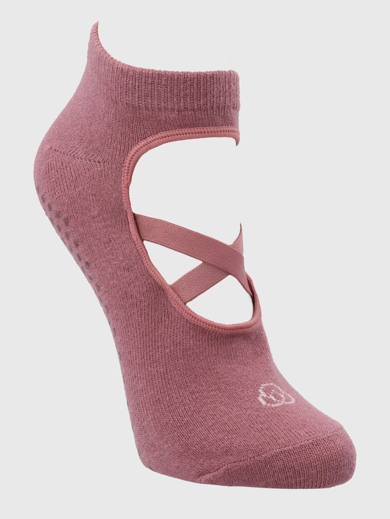 Calcetin-Pilates-Mujer-Active-Grip-Rosado-Bsoul