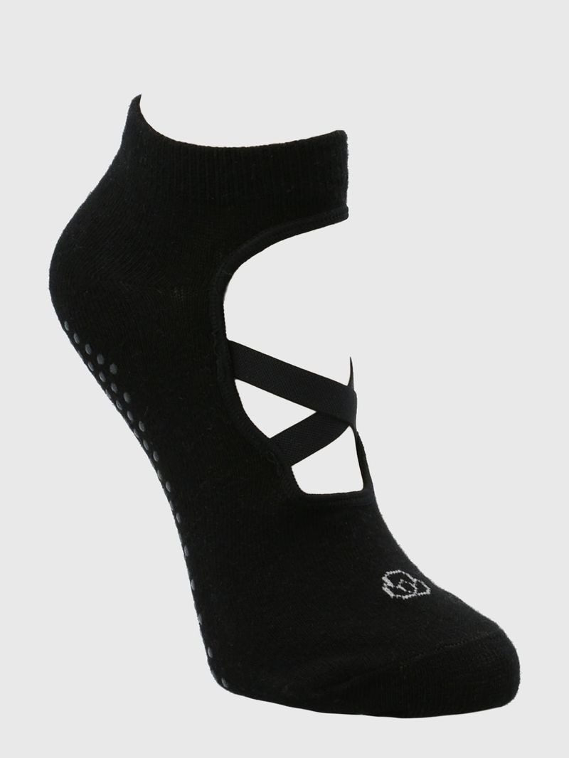 Calcetin-Pilates-Mujer-Active-Grip-Negro-Bsoul
