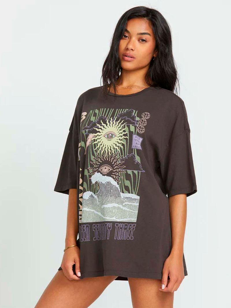 Polera Mujer Swell Trip Negra Billabong