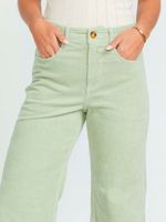 Pantalon Mujer Be Free Cotelé Verde Billabong