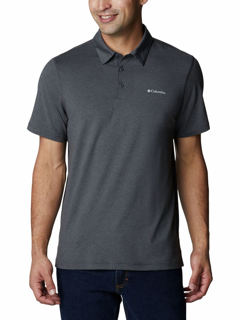 Polera-Manga-Corta-Hombre-Tech-Trail-Polo-Gris-Columbia