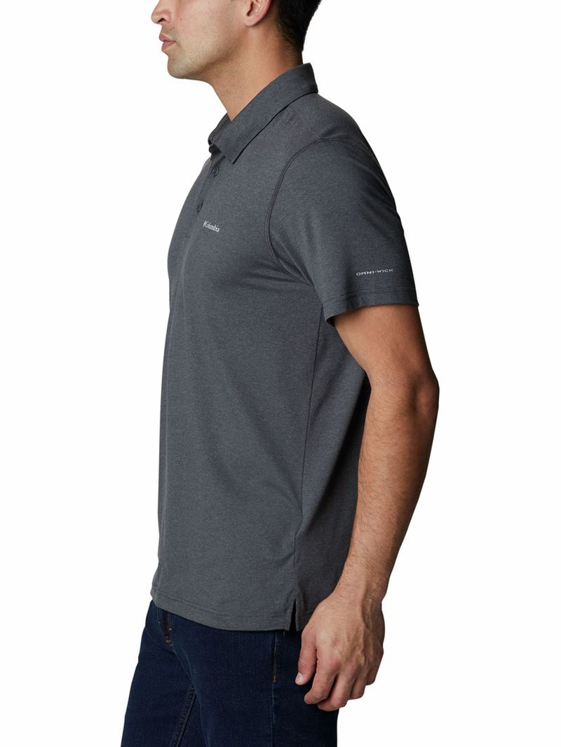 Polera-Manga-Corta-Hombre-Tech-Trail-Polo-Gris-Columbia
