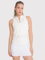 Polera Mujer Tank Half Zipper Blanca Bsoul