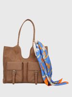 Cartera Ecocuero Mujer Donna Bag Café Hush Puppies