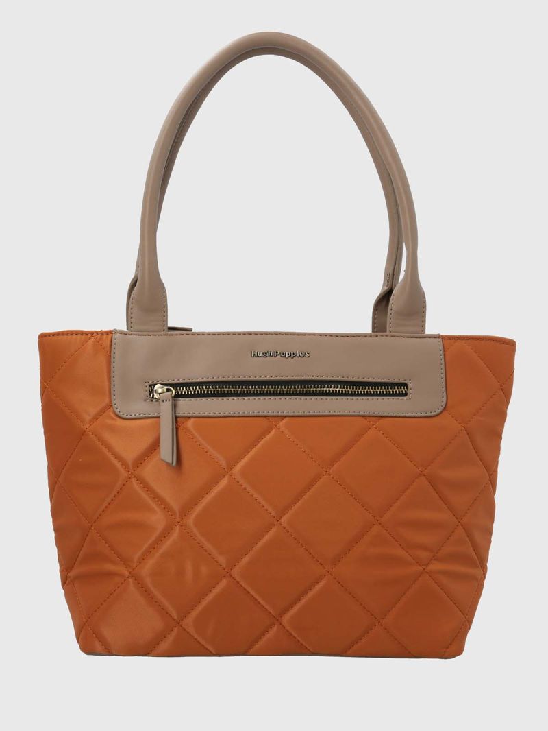 Cartera Poliester Reciclado Mujer Rosie Tote Naranjo Hush Puppies