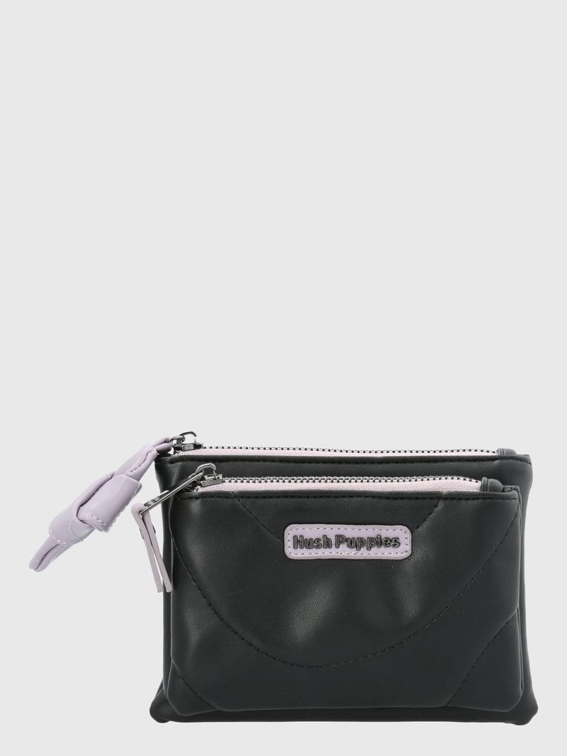 Billetera-Ecocuero-Mujer-Quilt-Zip-Wallet-Negro-Hush-Puppies