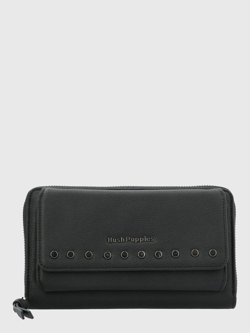 Billetera Ecocuero Mujer Karol Wallet Negro Hush Puppies