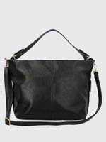 Cartera Ecocuero Mujer Laryn Hobo Negro Hush Puppies