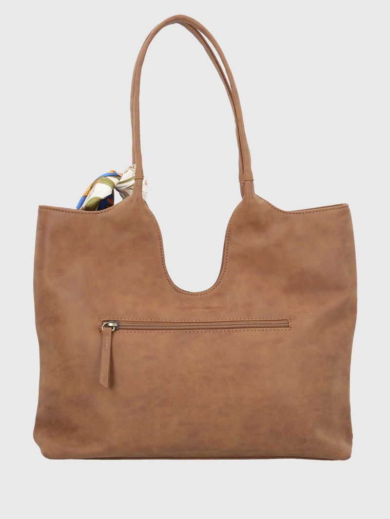 Cartera Ecocuero Mujer Donna Bag Café Hush Puppies