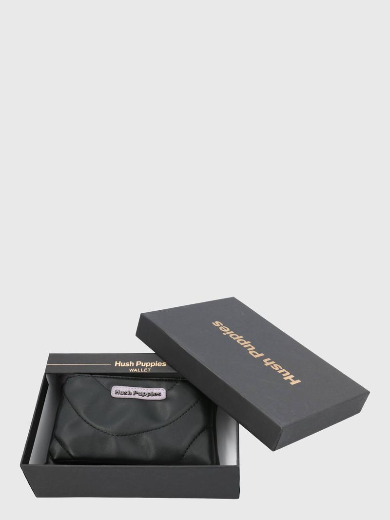 Billetera-Ecocuero-Mujer-Quilt-Zip-Wallet-Negro-Hush-Puppies
