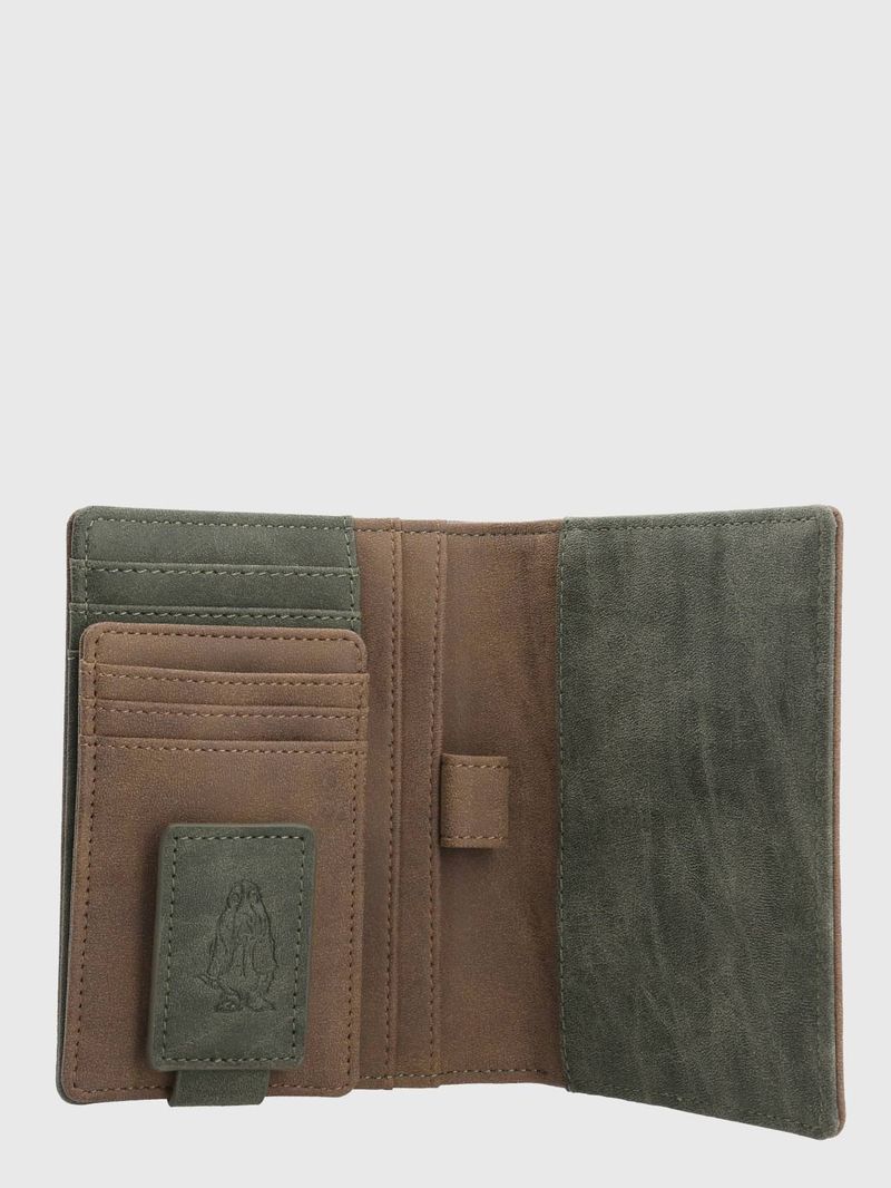 Billetera Ecocuero Mujer Drina Passport Café Hush Puppies