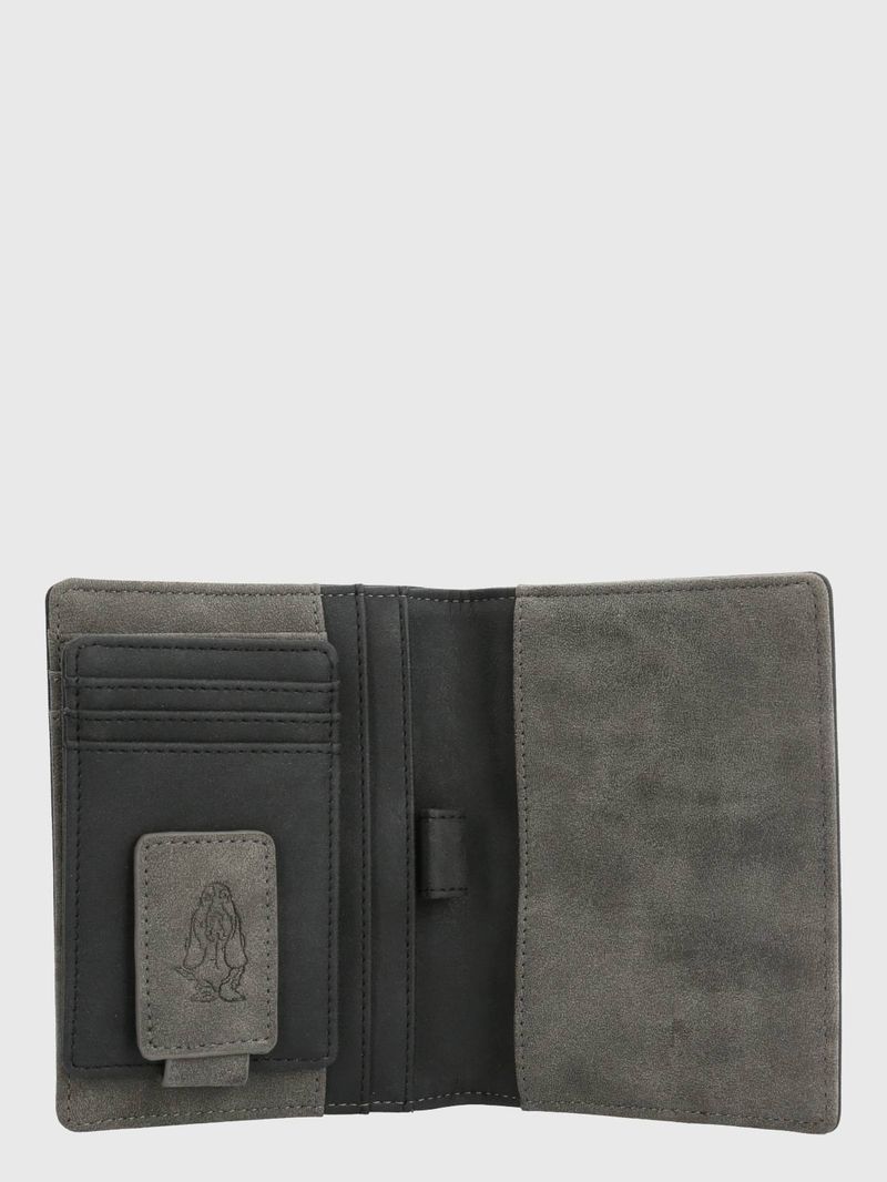 Billetera Ecocuero Mujer Drina Passport Negro Hush Puppies