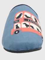 Pantufla Poliester Unisex Hp Slipper Uk Bus Azul Hush Puppies