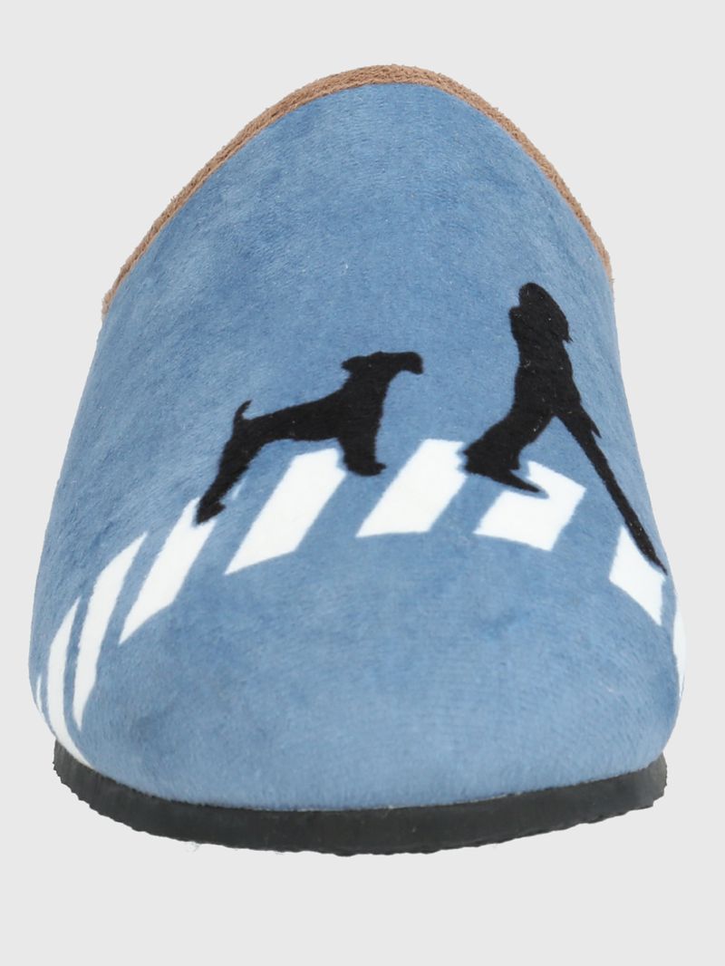 Pantufla Poliester Unisex Hp Slipper Uk Road Azul Hush Puppies