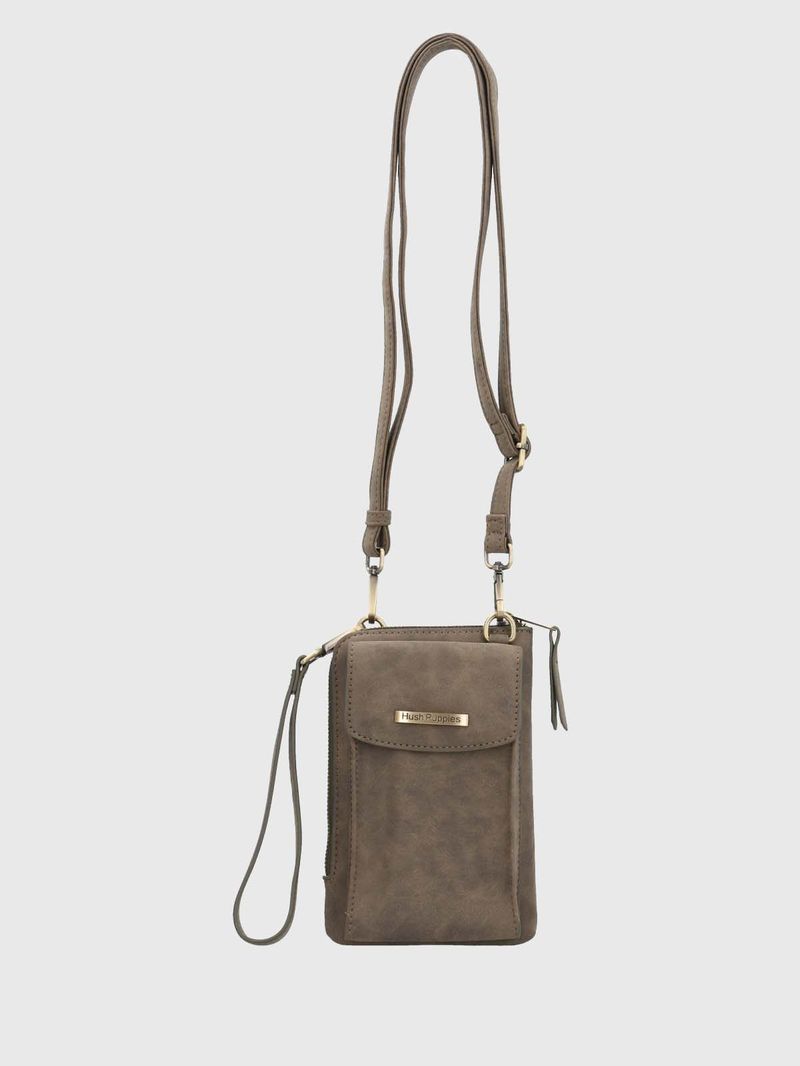 Cartera Ecocuero Mujer Doris Cross Café Hush Puppies