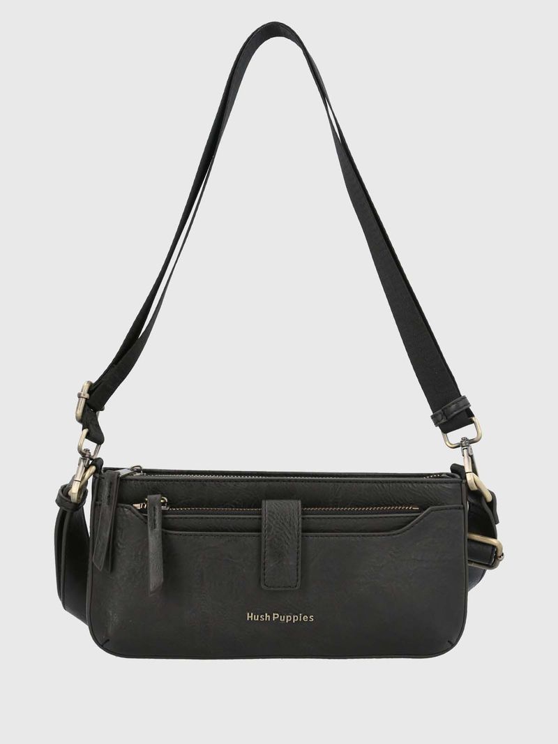 Cartera Ecocuero Mujer Drina Cross Negro Hush Puppies