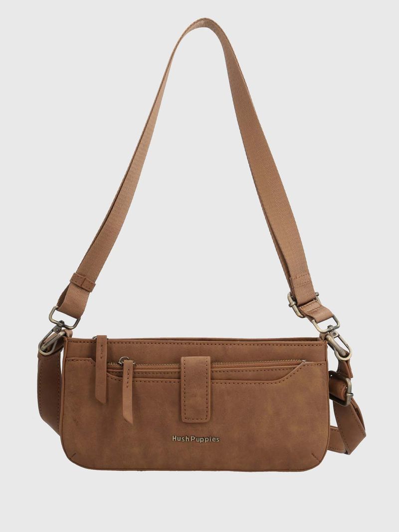 Cartera Ecocuero Mujer Drina Cross Café Hush Puppies