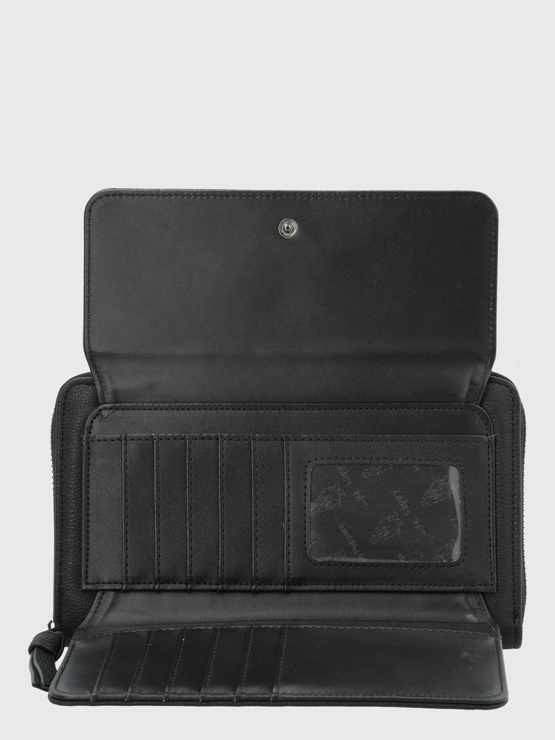 Billetera Ecocuero Mujer Karol Wallet Negro Hush Puppies