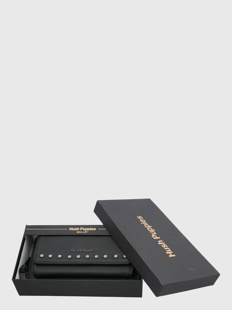 Billetera Ecocuero Mujer Karol Wallet Negro Hush Puppies