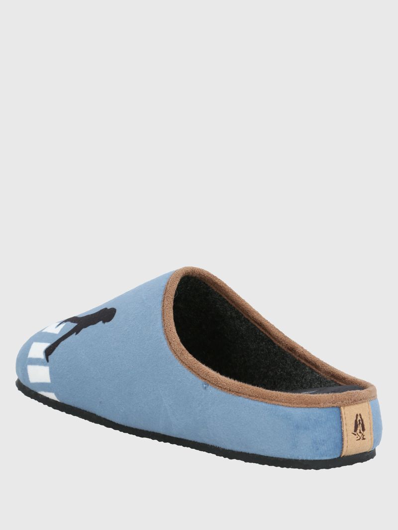 Pantufla Poliester Unisex Hp Slipper Uk Road Azul Hush Puppies