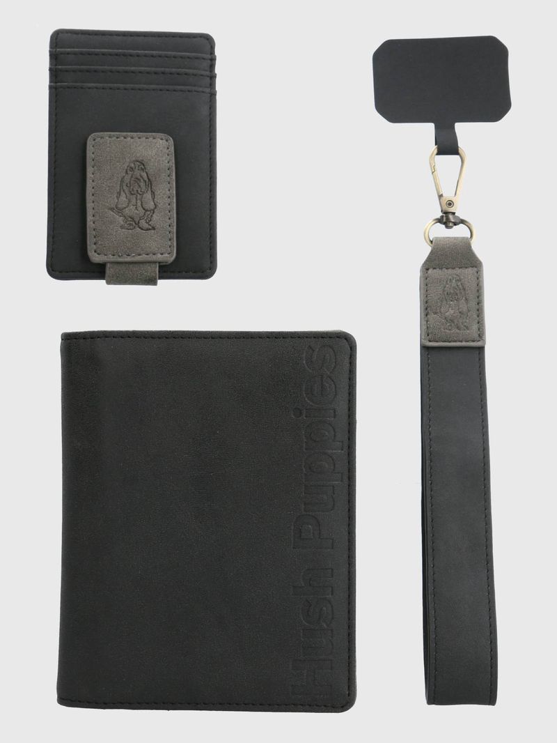 Billetera Ecocuero Mujer Drina Passport Negro Hush Puppies