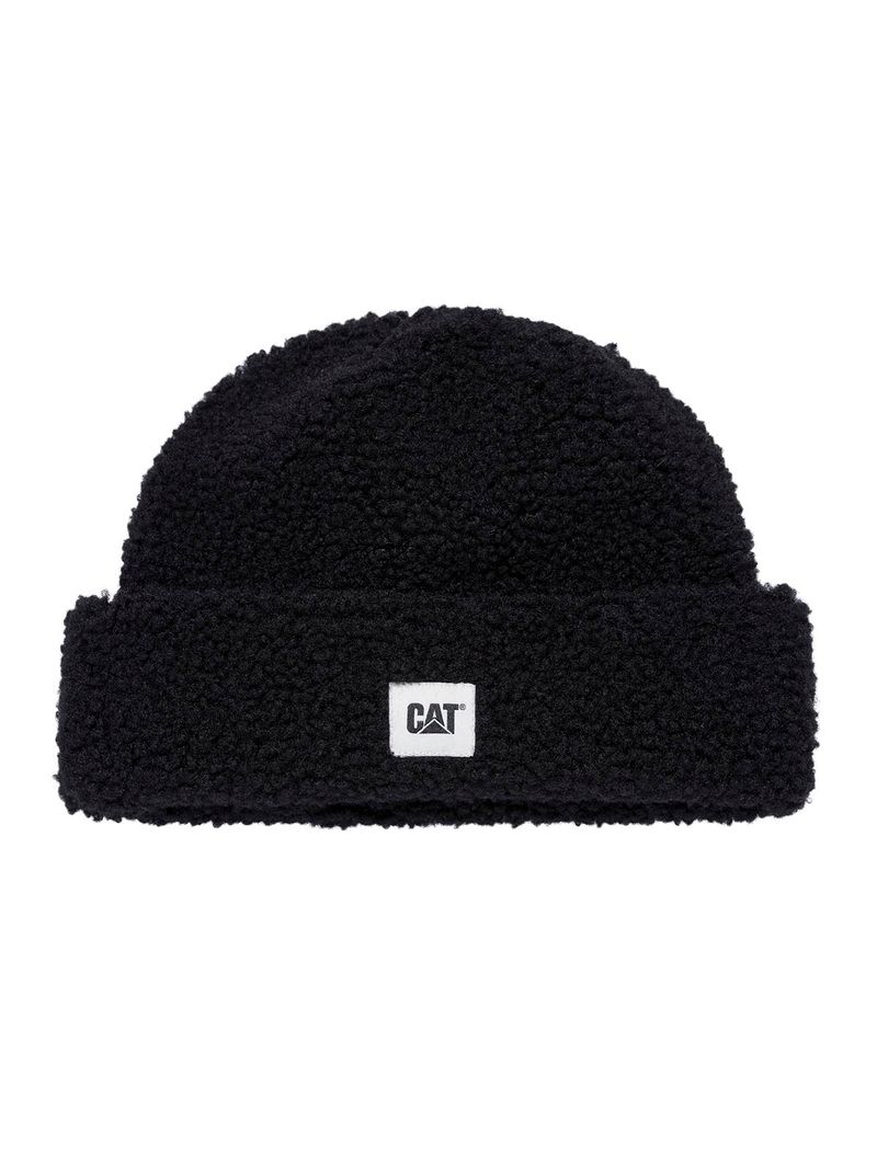 Gorro-En-Punto-Unisex-Cuffed-Sherpa-Knit-Hat-Negro-Cat