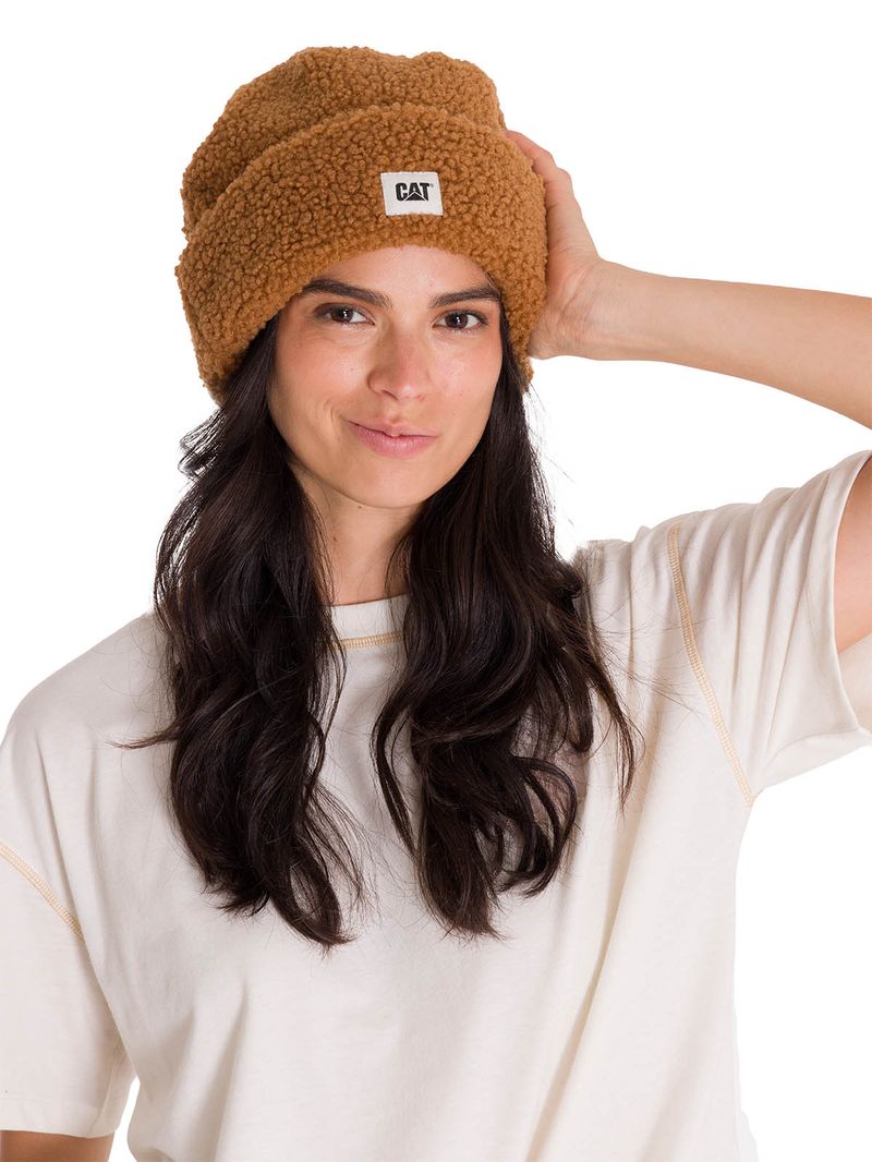 Gorro-En-Punto-Unisex-Cuffed-Sherpa-Knit-Hat-Cafe-Cat