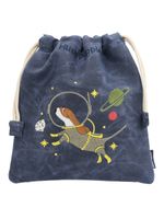 Bolsa Canvas Engrasado Niño Astronaut Snackbag Azul Hush Puppies
