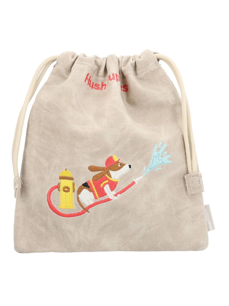 Bolsa Canvas Engrasado Niño Fireman Snackbag Beige Hush Puppies