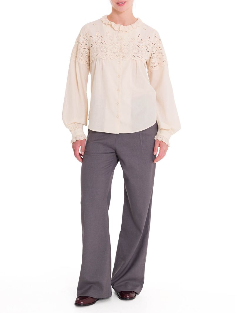 Blusa Algodón Orgánico Mujer Lhotse Beige Rockford