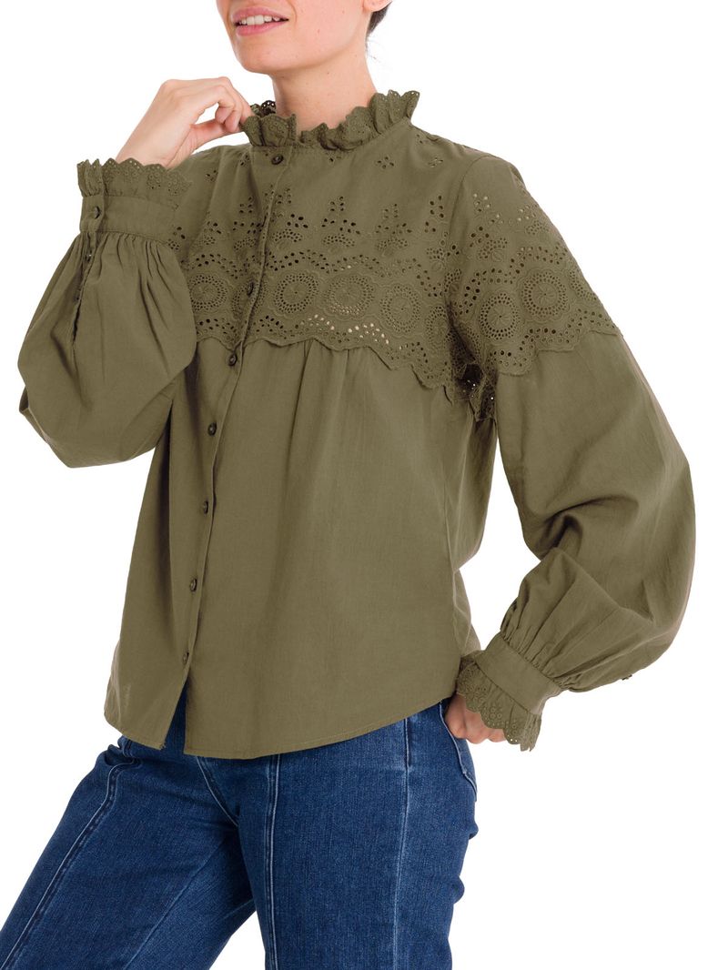 Blusa Algodón Orgánico Mujer Lhotse Verde Rockford