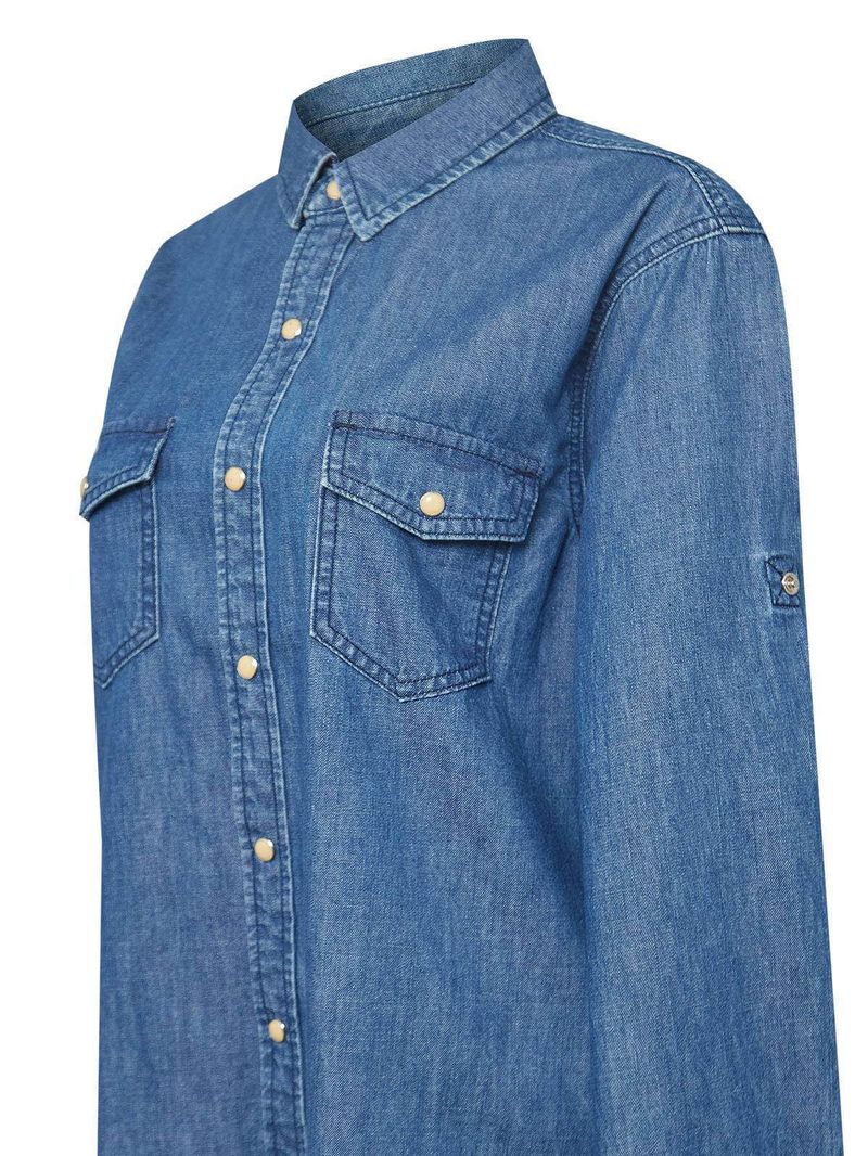 Blusa Algodón Orgánico Mujer Kilimanjaro Azul Rockford