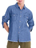 Blusa Algodón Orgánico Mujer Kilimanjaro Azul Rockford