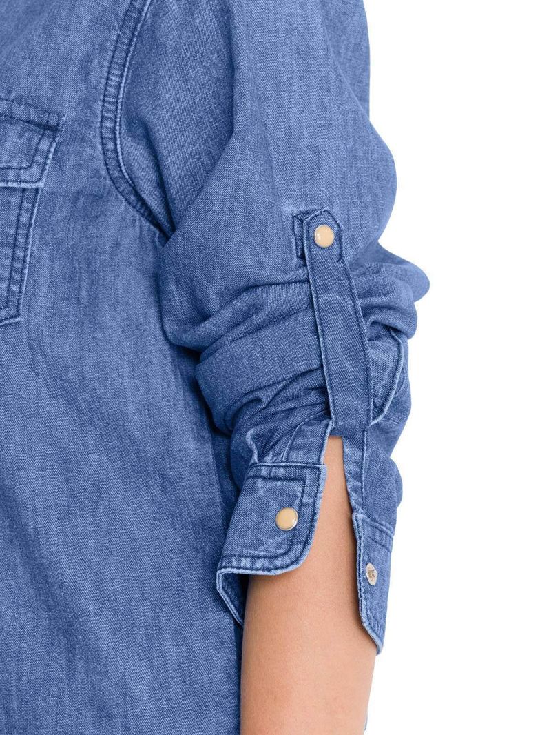 Blusa Algodón Orgánico Mujer Kilimanjaro Azul Rockford