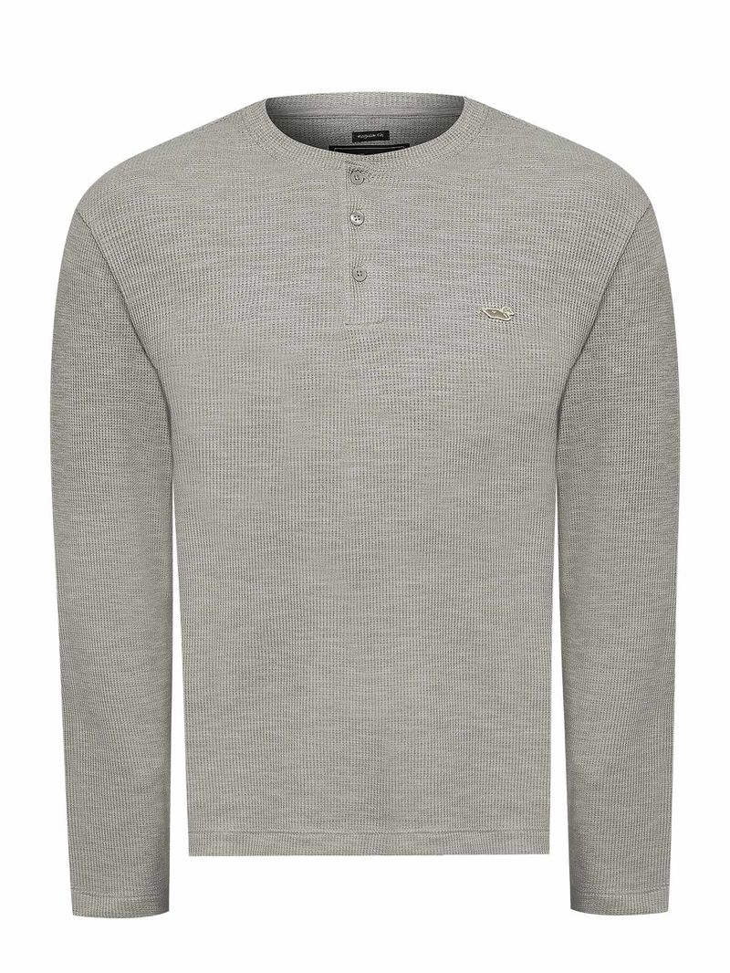 Polera-Algodon-Organico-Hombre-Wafle-Gris-Rockford