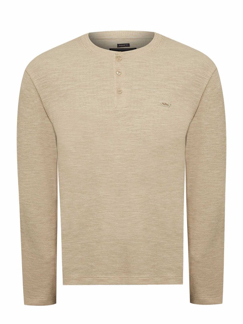 Polera-Algodon-Organico-Hombre-Wafle-Beige-Rockford