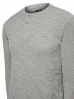 Polera-Algodon-Organico-Hombre-Wafle-Gris-Rockford