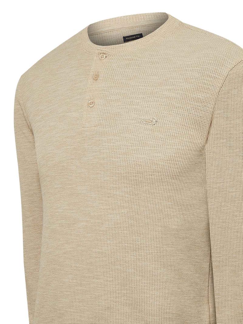 Polera-Algodon-Organico-Hombre-Wafle-Beige-Rockford