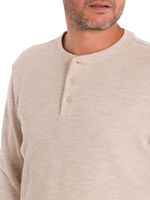 Polera-Algodon-Organico-Hombre-Wafle-Beige-Rockford