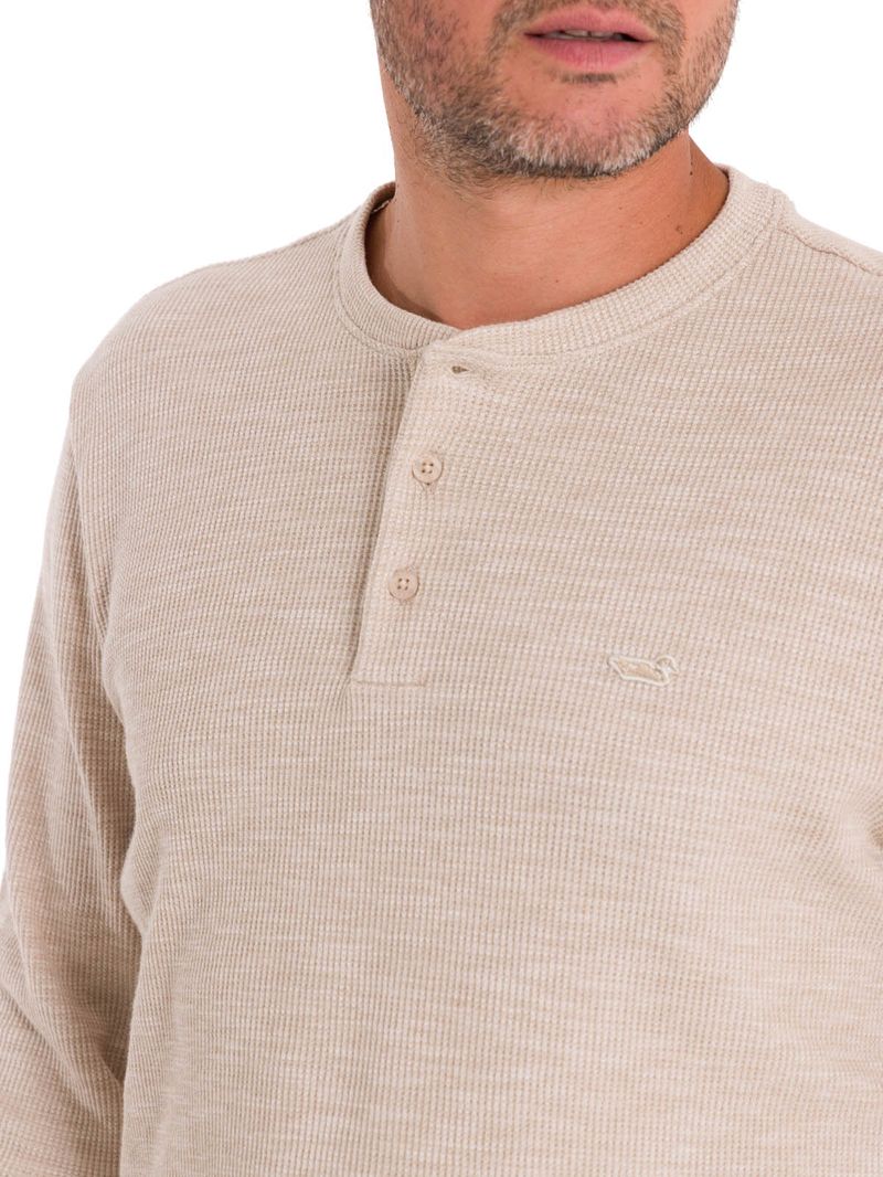 Polera-Algodon-Organico-Hombre-Wafle-Beige-Rockford