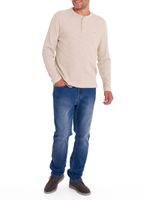Polera-Algodon-Organico-Hombre-Wafle-Beige-Rockford