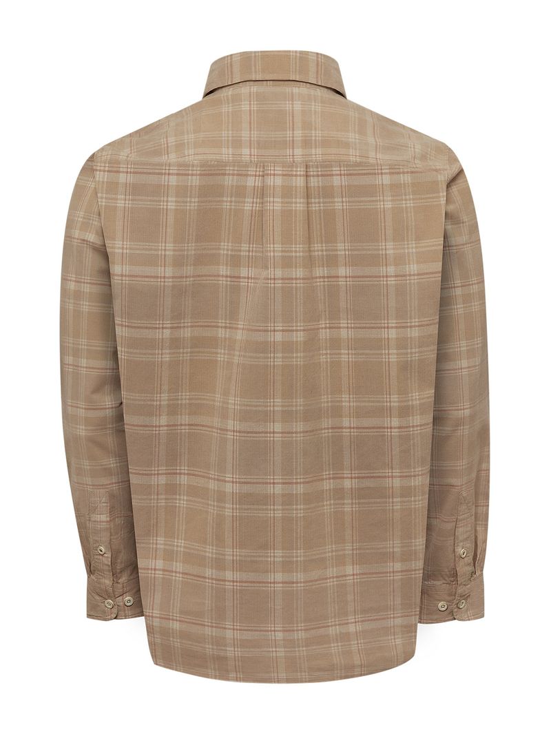 Camisa-Algodon-Organico-Hombre-Tartancord-Beige-Rockford