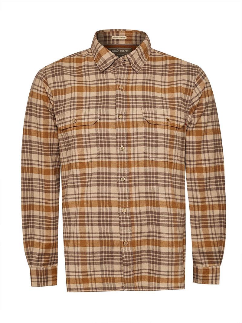 Camisa-Algodon-Organico-Hombre-Padua-Cafe-Rockford