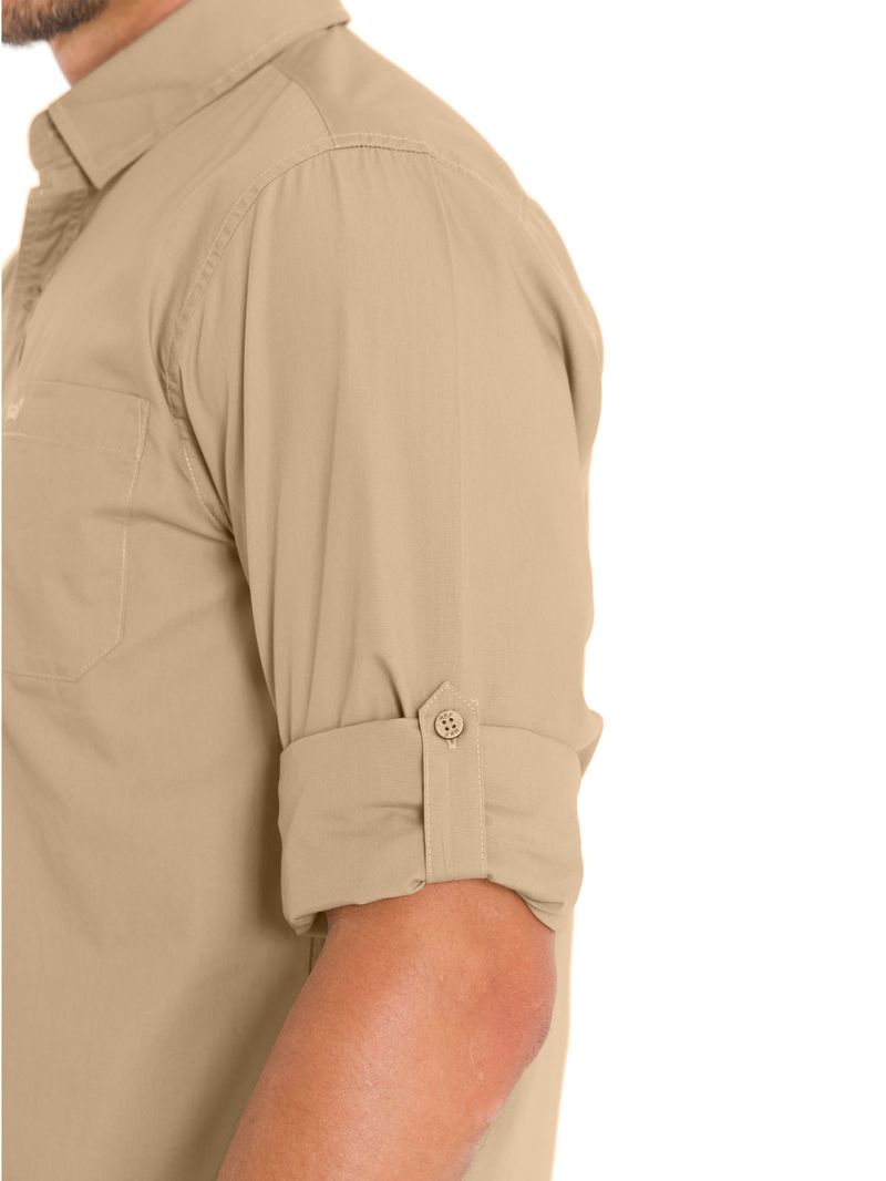 Camisa Algodón Orgánico Hombre Galiton Café Rockford