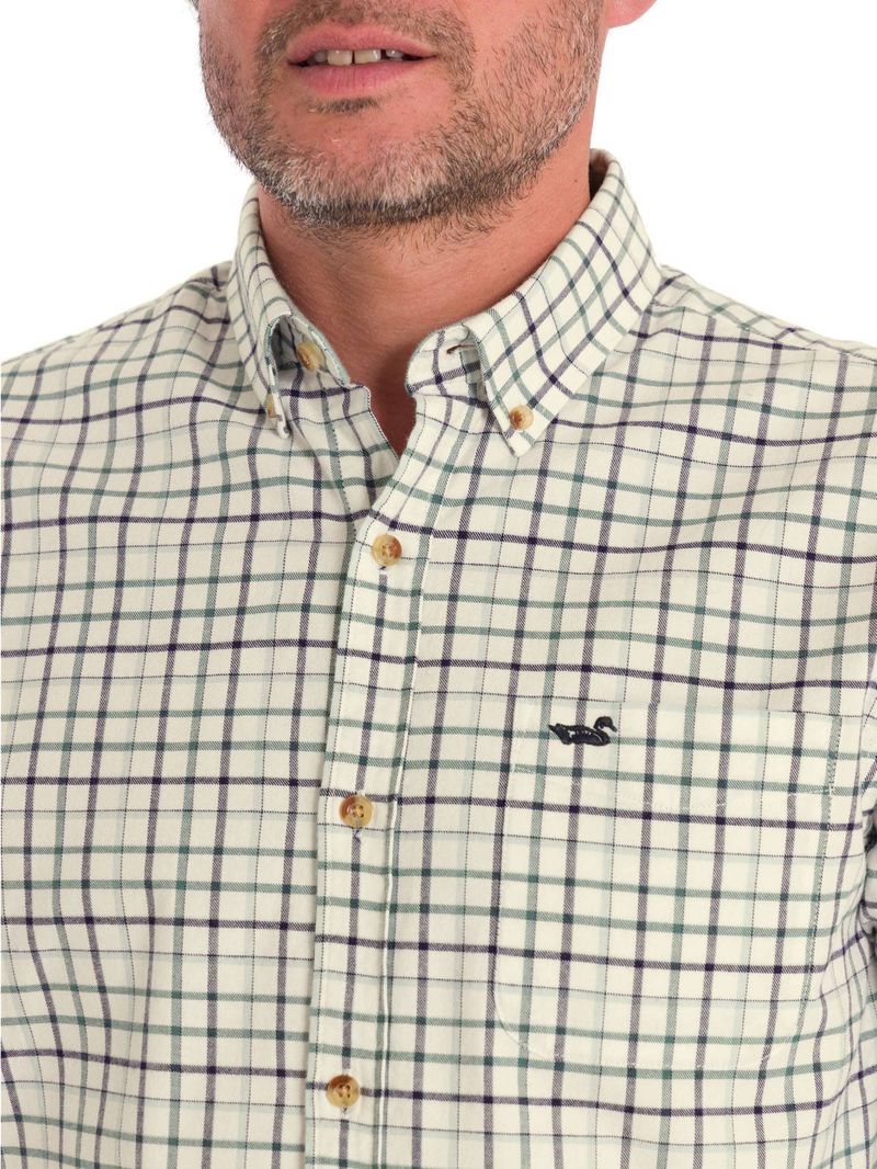 Camisa Algodón Orgánico Hombre Viyellabut Beige Rockford