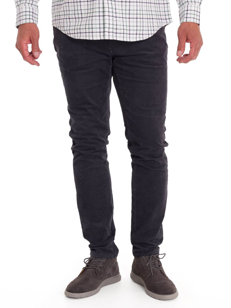 Pantalón Natural Flex Hombre Corduroy Gris Rockford