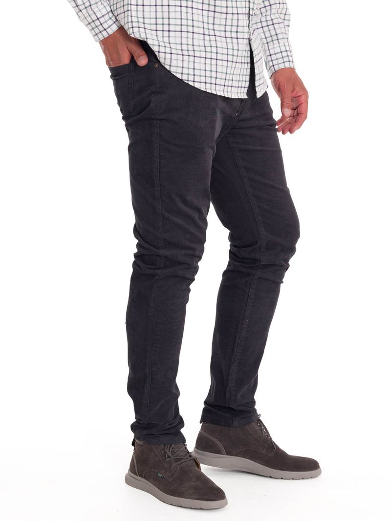 Pantalón Natural Flex Hombre Corduroy Gris Rockford